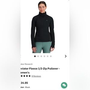 Outdoor research womans deviator fleece half zip size S EUC